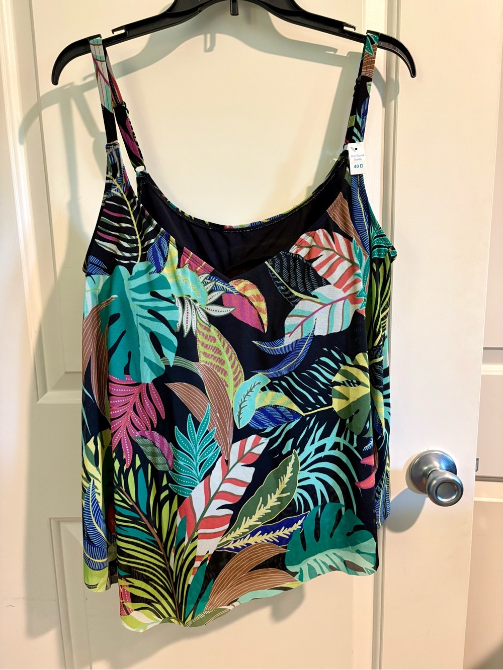 Coco Reef Tropical Print Tankini Top, Women’s Size 40D, NWT